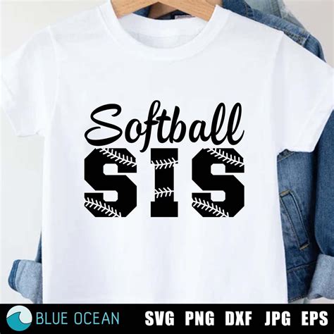 Softball Sis Svg Baseball Sister Svg Softball Svg Softball Girl