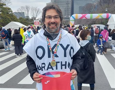 Juan Pablo López participante en la maratón de Tokio 2023 No sabía