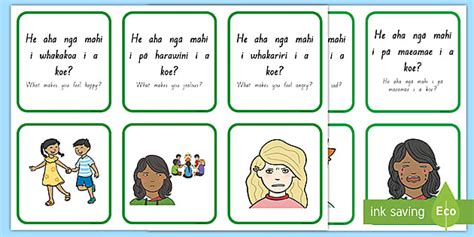 Emotions Cards English Te Reo M Ori Teacher Made Twinkl