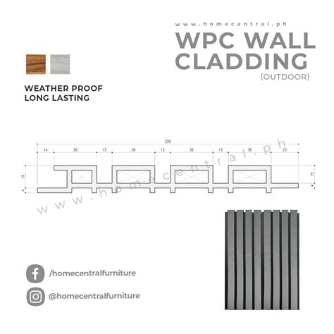 Wpc Outdoor Wall Cladding Gray Home Central Philippines