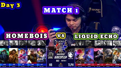 Day 3 Match 1 HOMEBOIS Vs LIQUID ECHO Vs MLBB MSC 2024 X EWC