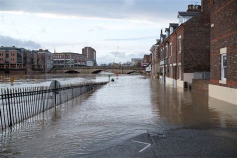 Flooding in York North Yorkshire on February 18, 2020 Editorial Image ...