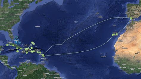 Mapa Del Segundo Viaje De Crist Bal Col N Rutaelcano