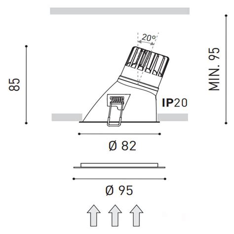 Downlight Led Encastrable Swap M Asymmetric W D Arkoslight Aiure