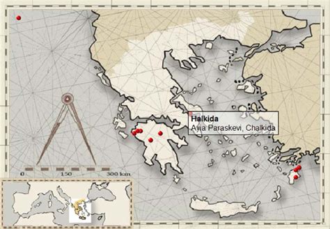 Map of Greece with the location of Chalkida. | Download Scientific Diagram