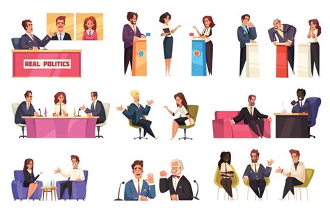 Political Talk Show Set 3385698 Vector Art At Vecteezy