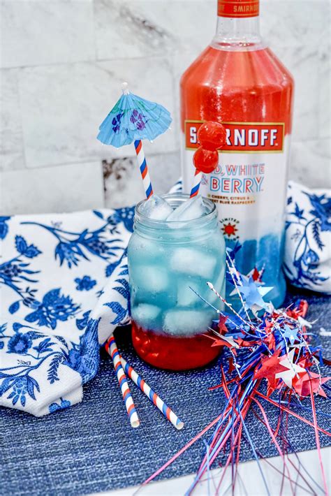 Red White And Berry Smirnoff Recipes Layered Patriotic Cocktail