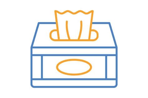 Tissue Box Blue Orange Line Icon Graphic By Maan Icons Creative Fabrica