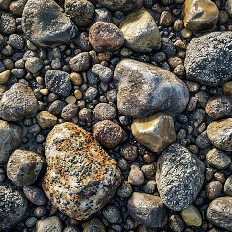 Gravel Texture. Generated Image. Stock Illustration - Illustration of ...