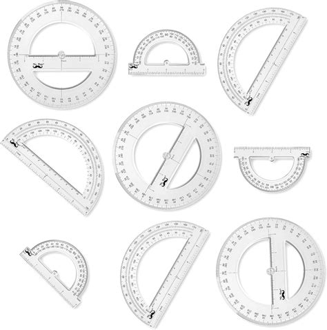 Mr Pen Protractor 9 Pc Protractor Set Protractor Ruler Drafting Tools Circle