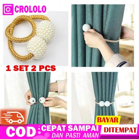 Tali Pengikat Gorden Horden Tirai Magnetic Curtain Clip Pcs Set