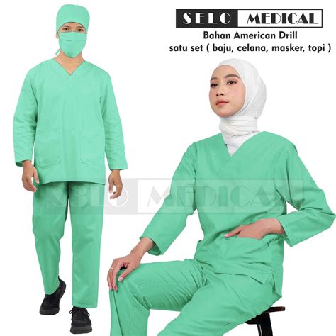 Jual Baju Jaga Baju Ok Baju Oka Scrub Lengan Panjang Seragam