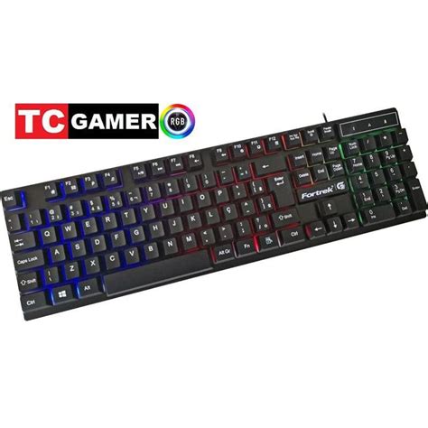 Teclado Gamer Multimidia Led Blackfire Preto Fortek Abnt2 Extra