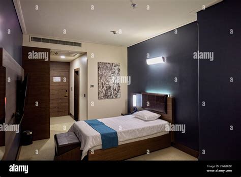 Interior view of a single room in the Atana Hotel in Tehran, Iran Stock ...