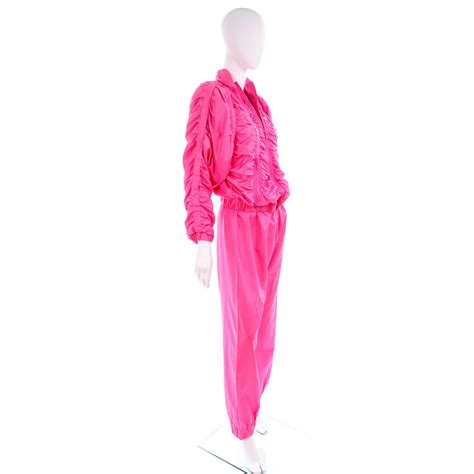 Shocking Pink Antonio Ruspoli Vintage Tracksuit W Gathered Zip Jacket