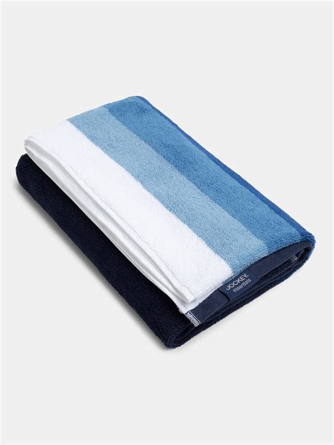 buy jockey cotton terry ultrasoft  durable striped bath towel