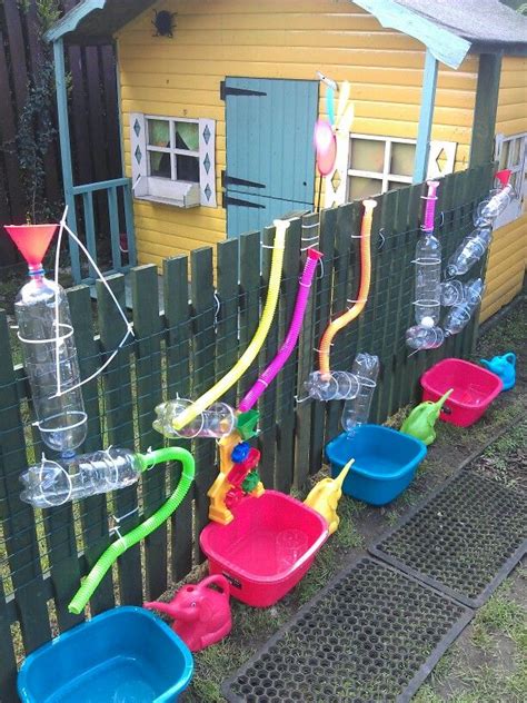 Homemade Water Wall Great Way For Children To Play With Water In The