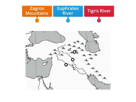 Mesopotamia Map - Labelled diagram