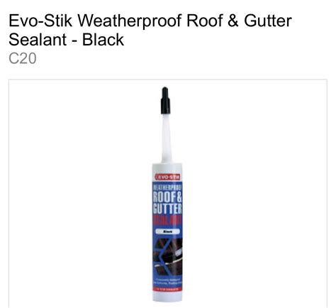 Evo Stik Weatherproof Roof And Gutter Sealant Black C Ml