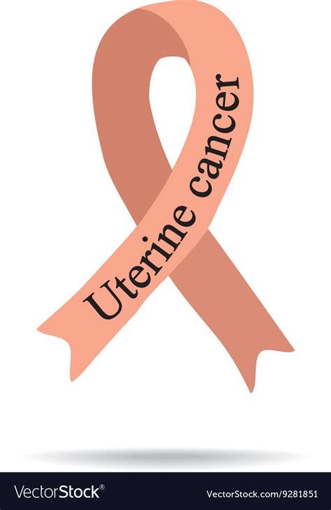 Cancer Ribbon Uterine International Day Royalty Free Vector