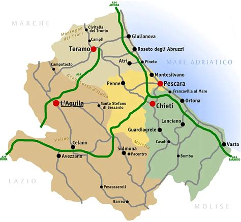 City Map Of Abruzzo •