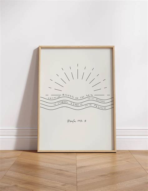 From The Rising Of The Sun Psalm 113 3 Minimal Bible Verse Wall Art