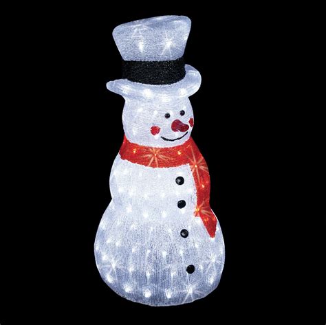 Bonhomme De Neige Lumineux Igor Blanc Froid Led D Coration