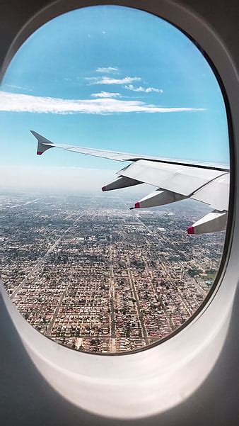 White Airplane Wing Over City During Daytime HD Phone Wallpaper Peakpx