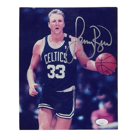 Larry Bird Signed Celtics 8x10 Photo JSA Pristine Auction