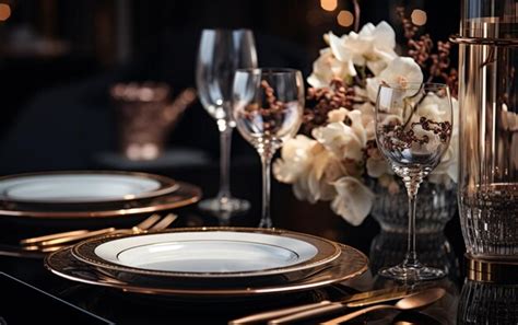 Premium Ai Image Luxury Tableware Beautiful Table Setting In Restaurant