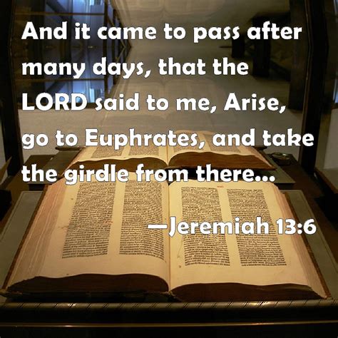 Jeremiah 136 And It Came To Pass After Many Days That The Lord Said