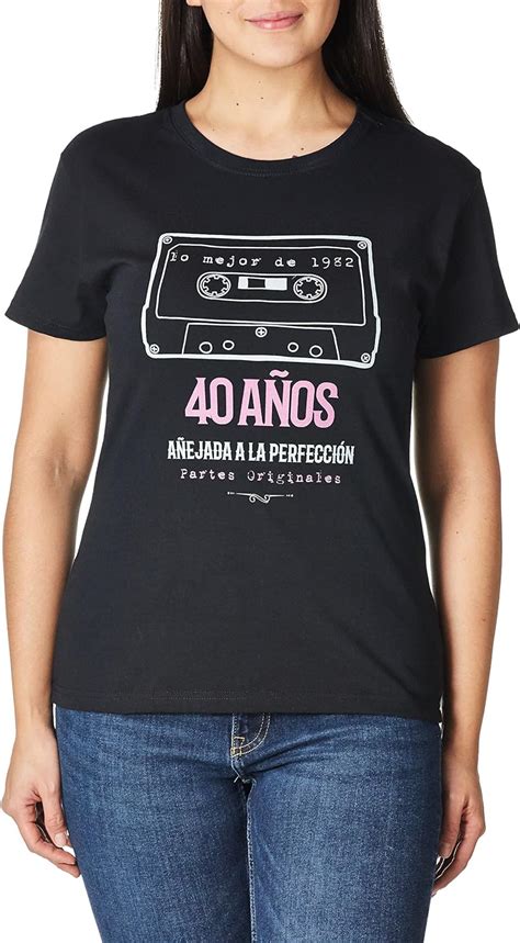 Elcer Playera cumpleaños Mujer 40 años Regalo 40 años Dama Original