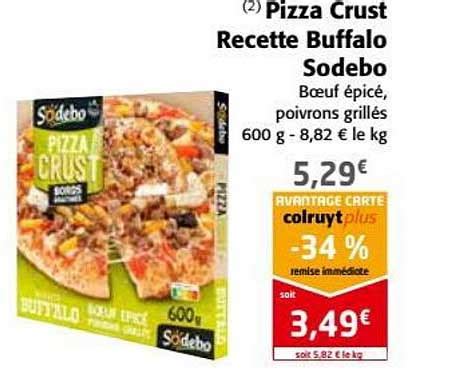 Promo Pizza Crust Recette Buffalo Sodebo Chez Colruyt Icatalogue Fr