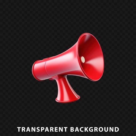 Premium Psd D Render Megaphone Isolated On Transparent Background