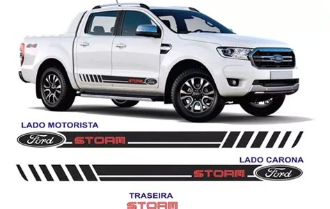 Adesivos Faixa Lateral Ford Ranger Storm Lateral E Traseiro