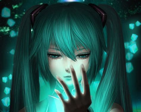 Free Download The Light Cg Hatsune Miku Green Eyes Magic Fantasy