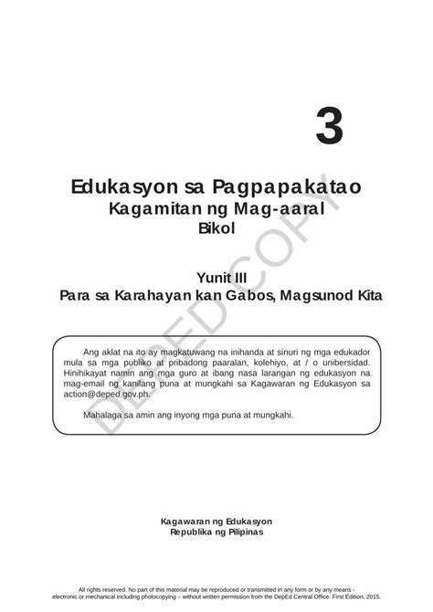 PDF Edukasyon Sa Pagpapakatao Kagamitan Ng Mag Aaral DEPED COPY