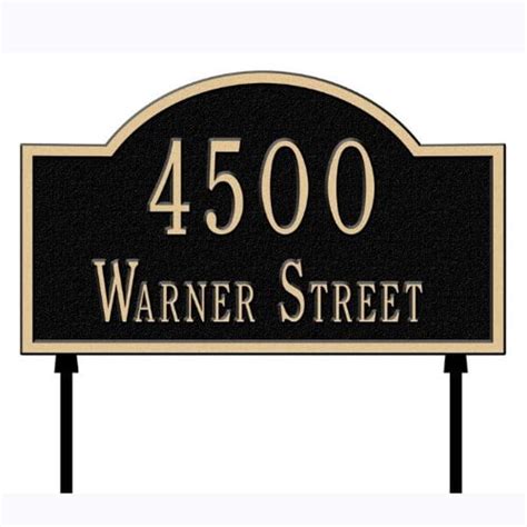 Whitehall Two Sided Two Line Arch Lawn Marker Address Plaque Customize