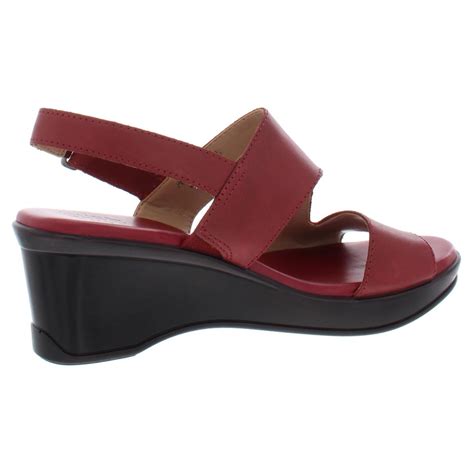 Naturalizer Womens Valerie Red Wedge Sandals Shoes 75 Wide Cdw Bhfo 7649 Ebay