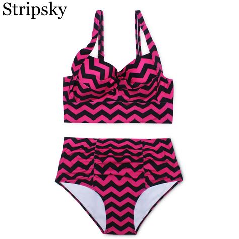 Stripsky Bikini Push Up Swimsuit Sexy Bikinis Rainbow Bikini High Waist