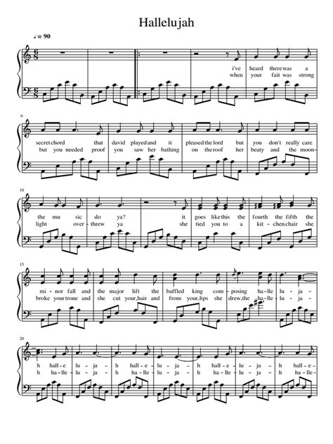 Hallelujah Partitura Piano Pdf