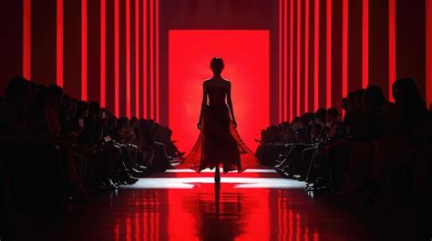 Premium Photo | Dramatic Silhouette of a Model on Fashion Show Runway