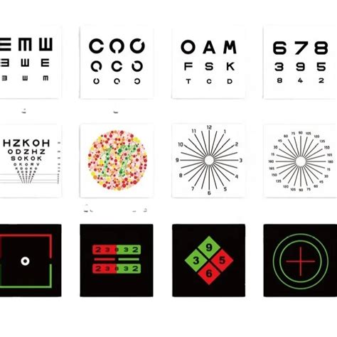 Vision Chart Imperial And Metric Visual Acuity Chart Snellen Color Test Vision Ophthalmology Led