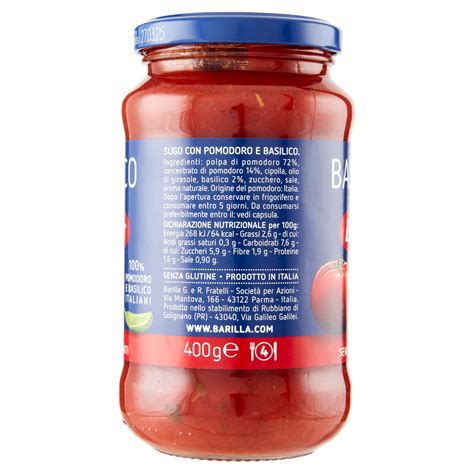 Sugo Al Basilico 400g Barilla DAmbros Ipermercato