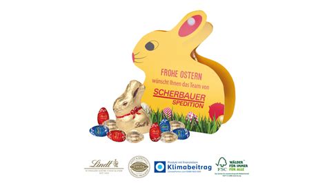 Werbe Hase Mit Goldhase Und Schoko Eier Von Lindt Als Werbeartikel Ab 3