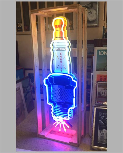 Champion Spark Plug Reproduction Neon Sign Lart Et Lautomobile