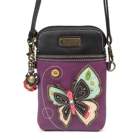 Chala Crossbody Cell Phone Case Purple Butterfly Enchanted Memories