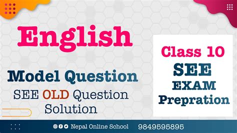 Syllabus English Model Questions SEE 2078 SEE Model Questions