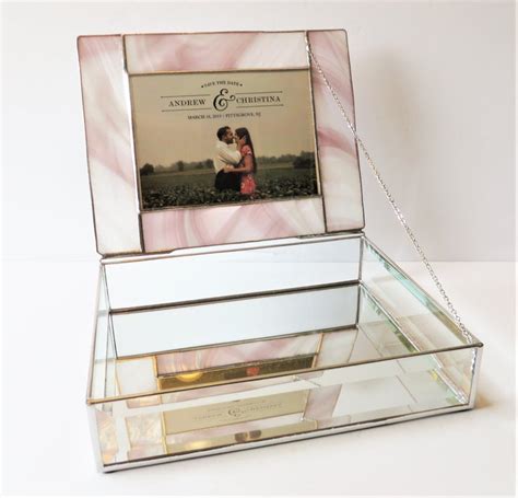 Stained Glass Keepsake Wedding Invitation Box Bride Groom Etsy Bar Mitzvah Invitations