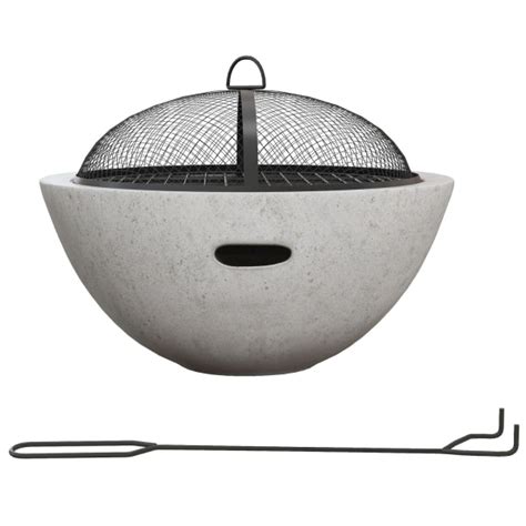 Fire Bowl 2 In 1 Fire Pit Bbq Bordeld Med Grillgaller Cementl